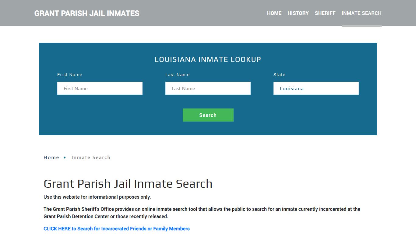 Grant Parish, LA Detainee Lookup